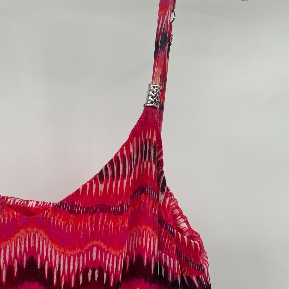 WHBM Womens Maxi Sundress Sleeveless V-Neck Pink/Multi Size Small - Picture 4 of 9